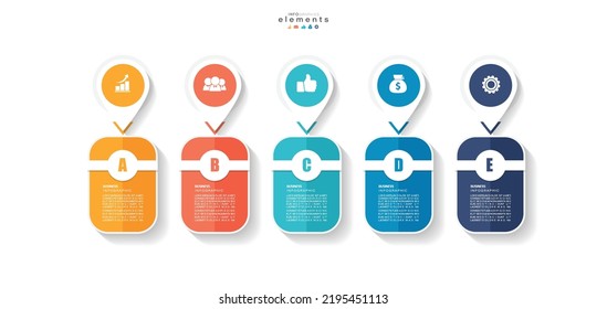 vector illustration Infographic design template with icons and 5 options or steps. Can be used for process, presentations, layout, banner,info graph.