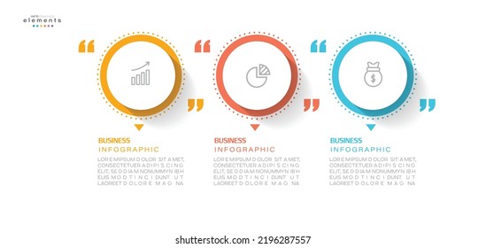 Vektorgrafik Infografische Design-Vorlage mit Symbolen und 3 Optionen oder Schritte. Kann für Prozess, Präsentationen, Layout, Banner, Infografik verwendet werden.