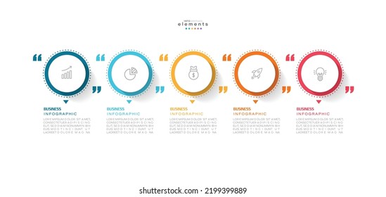 vector illustration Infographic design template with icons and 5 options or steps. Can be used for process, presentations, layout, banner,info graph.