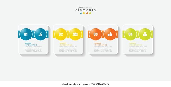 vector illustration Infographic design template with icons and 4 options or steps. Can be used for process, presentations, layout, banner,info graph.