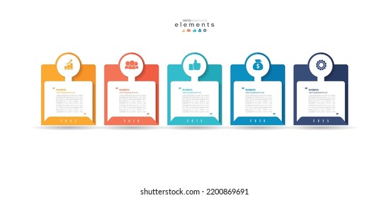 vector illustration Infographic design template with icons and 5 options or steps. Can be used for process, presentations, layout, banner,info graph.