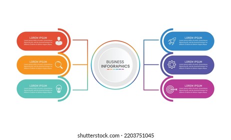 vector illustration Infographic design template with icons and 6 options or steps. Can be used for process, presentations, layout, banner,info graph.