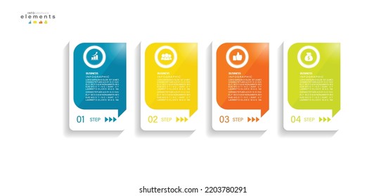 vector illustration Infographic design template with icons and 4 options or steps. Can be used for process, presentations, layout, banner,info graph.