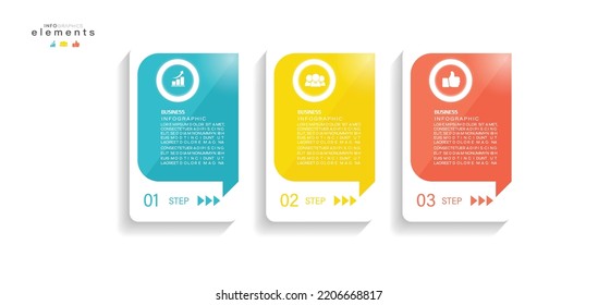 vector illustration Infographic design template with icons and 3 options or steps. Can be used for process, presentations, layout, banner,info graph.
