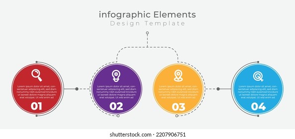 vector illustration Infographic design template with icons and 4 options