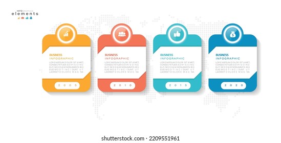 vector illustration Infographic design template with icons and 4 options or steps. Can be used for process, presentations, layout, banner,info graph.