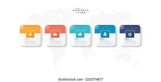 vector illustration Infographic design template with icons and 5 options or steps. Can be used for process, presentations, layout, banner,info graph.