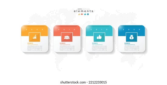 vector illustration Infographic design template with icons and 4 options or steps. Can be used for process, presentations, layout, banner,info graph.