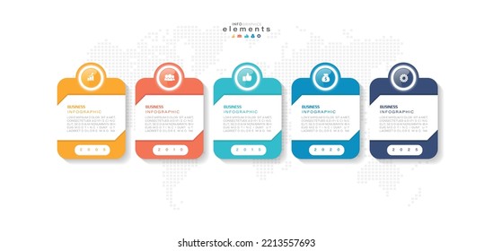 vector illustration Infographic design template with icons and 5 options or steps. Can be used for process, presentations, layout, banner,info graph.