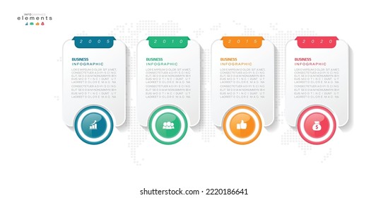 vector illustration Infographic design template with icons and 4 options or steps. Can be used for process, presentations, layout, banner,info graph.