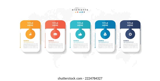 vector illustration Infographic design template with icons and 5 options or steps. Can be used for process, presentations, layout, banner,info graph.