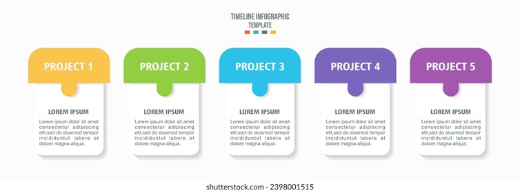 Vektorgrafik Infografische Design-Vorlage mit Symbolen und 5 Optionen oder Schritte. Kann für Prozess, Präsentationen, Layout, Banner, Infografik verwendet werden
