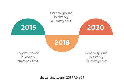 ilustración vectorial Plantilla de diseño infográfico con iconos y 3 opciones o pasos. Se puede usar para procesos, presentaciones, diseño, banner, gráfico de información.