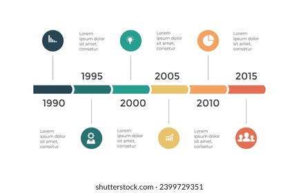 ilustración vectorial Plantilla de diseño infográfico con iconos y 6 opciones o pasos. Se puede usar para procesos, presentaciones, diseño, banner, gráfico de información.