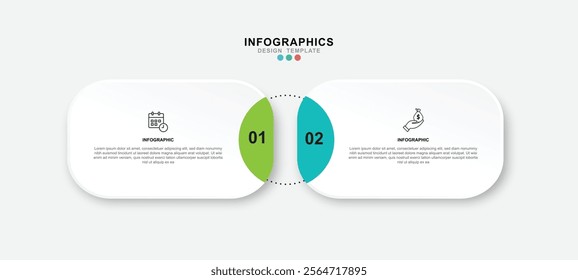 vector illustration Infographic design template with icons and 2 options or steps.