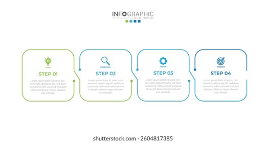 vector illustration Infographic design template with icons and 4 options or steps. Can be used for process, presentations, layout, banner,info graph.