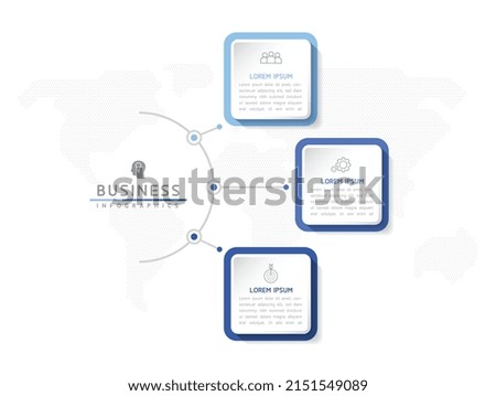 Vector illustration infographic design template with 3 options or steps. used in presentation In business or marketing