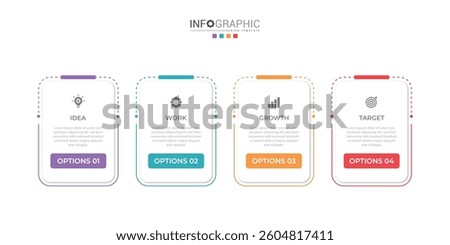 vector illustration Infographic design template with icons and 4 options or steps. Can be used for process, presentations, layout, banner,info graph.