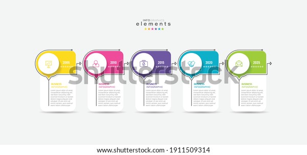 vector illustration Infographic design\
template with icons and 5 options or steps. Can be used for\
process, presentations, layout, banner,info\
graph.