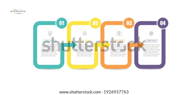 vector illustration Infographic design\
template with icons and 4 options or steps. Can be used for\
process, presentations, layout, banner,info\
graph.
