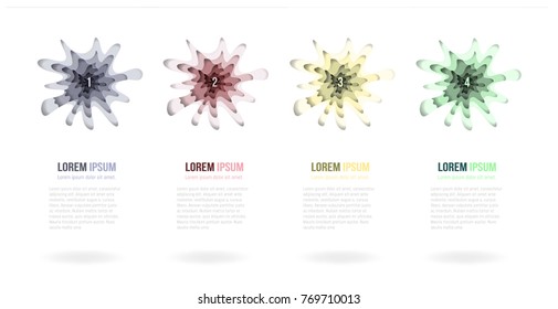 Vector Illustration. Infographic design  for your business data with 4 options Paper art carving