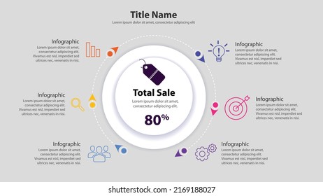 Vector illustration of the infographic element, circle diagram. Abstract elements of graph, diagram with steps, options, parts or processes.