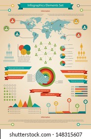 Vector illustration of infographic element and statistic about demographic.