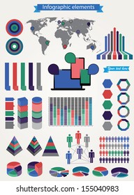 Vector illustration of infographic elements.