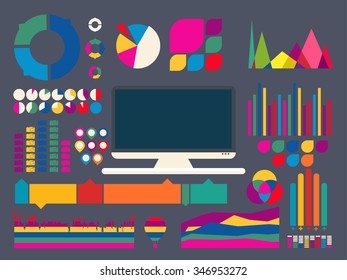 vector illustration of Infographic Elements Collection