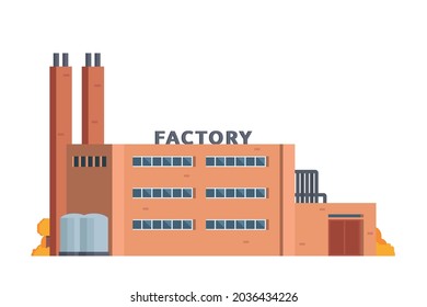 Vector illustration or infographic elements representing factory buildings for city illustration