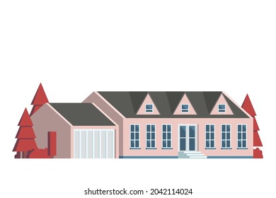Vector illustration or infographic elements representing house buildings for city illustration