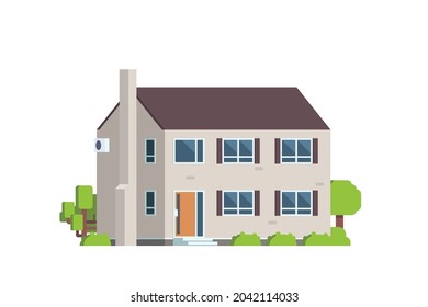 Vector illustration or infographic elements representing house buildings for city illustration