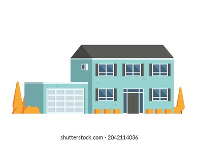Vector illustration or infographic elements representing house buildings for city illustration