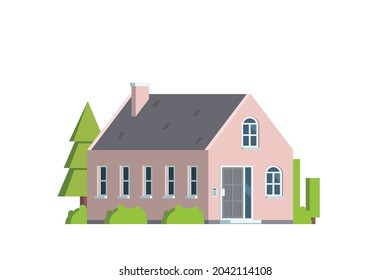 Vector illustration or infographic elements representing house buildings for city illustration