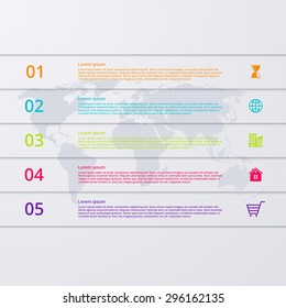 Vector illustration infographic five options