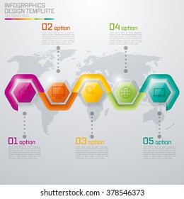 Vector illustration infographic five options. Stock vector