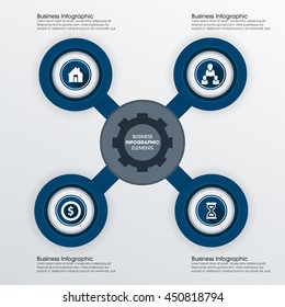 Vector illustration infographic five options. Stock vector