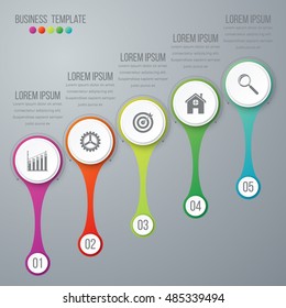 Vector illustration infographic five options. Stock vector