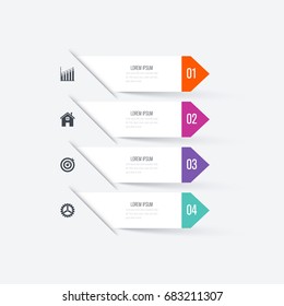 Vector illustration infographic five options. Stock vector
