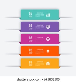 Vector illustration infographic five options. Stock vector