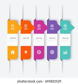 Vector illustration infographic five options. Stock vector