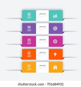 Vector illustration infographic five options. Stock vector
