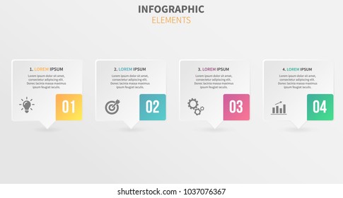 Vector illustration infographic four options. Stock vector