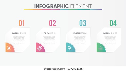 Vector illustration infographic four options. Stock vector. Vector Illustration