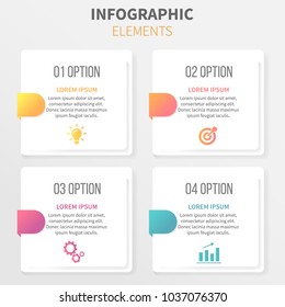 Vector illustration infographic four square options