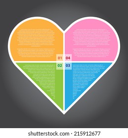 The Vector Illustration, Infographic Heart for Design Work