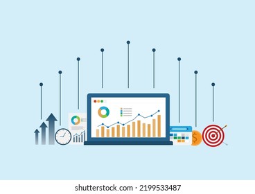 ilustración vectorial infografía inversión a largo plazo, inversión de tiempo, éxito lleva tiempo, beneficio de crecimiento, paso a inversión, inversión de procesos, inversión financiera