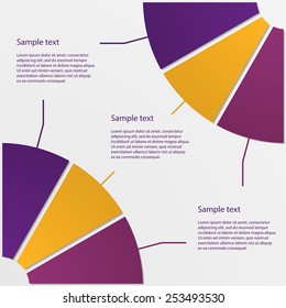 Vector illustration infographic radial shape