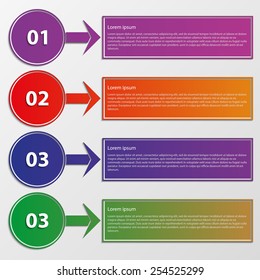 Vector illustration infographic rectangles circles