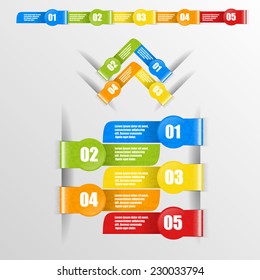 vector illustration infographic style origami design work for the workflow layout, diagram and numbers, web design